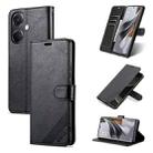 For OPPO K11 5G AZNS Sheepskin Texture Flip Leather Phone Case(Black) - 1