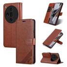 For OPPO Find X7 Ultra AZNS Sheepskin Texture Flip Leather Phone Case(Brown) - 1