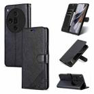 For OPPO Find X7 Ultra AZNS Sheepskin Texture Flip Leather Phone Case(Black) - 1