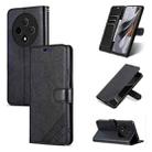 For OPPO A3 Pro 5G AZNS Sheepskin Texture Flip Leather Phone Case(Black) - 1