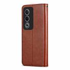 For OPPO A3 Energy / A3x 5G AZNS Sheepskin Texture Flip Leather Phone Case(Brown) - 3