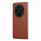 For OPPO Find X8 AZNS Sheepskin Texture Flip Leather Phone Case(Brown) - 3