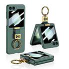 For Samsung Galaxy Z Flip5 GKK Ultra-thin Z Ring Holder PC Phone Case(Green) - 1