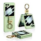 For Samsung Galaxy Z Flip5 GKK Ultra-thin Z Ring Holder PC Phone Case(Matcha Green) - 1