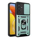 For Samsung Galaxy M14 5G Sliding Camera Cover Design TPU+PC Phone Case(Green) - 1
