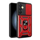 For Samsung Galaxy A25 5G Sliding Camera Cover Design TPU+PC Phone Case(Red) - 1