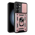 For Samsung Galaxy S24 FE 5G Sliding Camera Cover Design TPU+PC Phone Case(Rose Gold) - 1