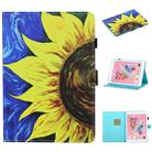 For iPad Air Colored Drawing Stitching Horizontal Flip Leather Case with Holder & Card Slots & Sleep / Wake-up Function & Anti-skid strip(Sunflower) - 1