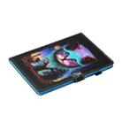 For iPad 9.7 (2018) Colored Drawing Stitching Horizontal Flip Leather Case with Holder & Card Slots & Sleep / Wake-up Function & Anti-skid strip(Night Cat) - 6