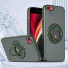 For iPhone SE 2022 / SE 2020 / 8 Rotating Ring Magnetic Holder Phone Case(Green) - 1
