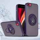 For iPhone SE 2022 / SE 2020 / 8 Rotating Ring Magnetic Holder Phone Case(Purple) - 1