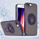 For iPhone 8 Plus / 7 Plus Rotating Ring Magnetic Holder Phone Case(Purple) - 1