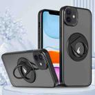 For iPhone 11 Rotating Ring Magnetic Holder Phone Case(Black) - 1