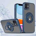 For iPhone 11 Rotating Ring Magnetic Holder Phone Case(Blue) - 1