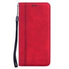 For iPhone SE 2022 / SE 2020 /  8 / 7 Frosted Business Magnetic Horizontal Flip PU Leather Case with Holder & Card Slot & Lanyard(Red) - 2