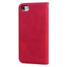 For iPhone SE 2022 / SE 2020 /  8 / 7 Frosted Business Magnetic Horizontal Flip PU Leather Case with Holder & Card Slot & Lanyard(Red) - 3