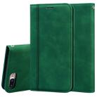 For iPhone 8 Plus & 7 Plus Frosted Business Magnetic Horizontal Flip PU Leather Case with Holder & Card Slot & Lanyard(Green) - 1