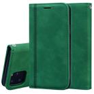 For iPhone 11 Pro Frosted Business Magnetic Horizontal Flip PU Leather Case with Holder & Card Slot & Lanyard(Green) - 1