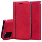 For iPhone 11 Pro Frosted Business Magnetic Horizontal Flip PU Leather Case with Holder & Card Slot & Lanyard(Red) - 1