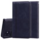 For iPhone 11 Frosted Business Magnetic Horizontal Flip PU Leather Case with Holder & Card Slot & Lanyard(Black) - 1