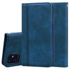 For iPhone 11 Frosted Business Magnetic Horizontal Flip PU Leather Case with Holder & Card Slot & Lanyard(Blue) - 1