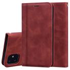For iPhone 11 Frosted Business Magnetic Horizontal Flip PU Leather Case with Holder & Card Slot & Lanyard(Brown) - 1