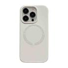 For iPhone 15 Pro Max Magsafe Magnetic Silicone Phone Case(White) - 1