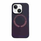 For iPhone 15 Plus Magsafe Magnetic Silicone Phone Case(Dark Purple) - 1
