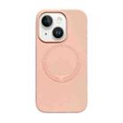 For iPhone 15 Magsafe Magnetic Silicone Phone Case(Pink) - 1