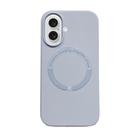 For iPhone 16 Magsafe Magnetic Silicone Phone Case(Light Purple) - 1