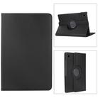 For Samsung Galaxy Tab A9 360 Degrees Rotation Holder Litchi Texture Leather Tablet Case(Black) - 1