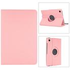 For Samsung Galaxy Tab A9 360 Degrees Rotation Holder Litchi Texture Leather Tablet Case(Pink) - 1