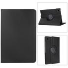 For Samsung Galaxy Tab A9+ 360 Degrees Rotation Holder Litchi Texture Leather Tablet Case(Black) - 1