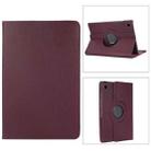 For Samsung Galaxy Tab A9+ Litchi Texture 360 Degrees Rotation Holder Leather Tablet Case(Purple) - 1