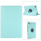 For Samsung Galaxy Tab A9+ 360 Degrees Rotation Holder Litchi Texture Leather Tablet Case(Sky Blue) - 1