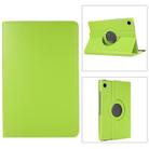 For Samsung Galaxy Tab A9+ 360 Degrees Rotation Holder Litchi Texture Leather Tablet Case(Green) - 1