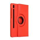 For Samsung Galaxy Tab S10 FE+ Litchi Texture 360 Degrees Rotation Holder Leather Tablet Case(Red) - 3