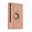 For Samsung Galaxy Tab S10 FE+ Litchi Texture 360 Degrees Rotation Holder Leather Tablet Case(Rose Gold) - 3