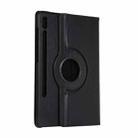 For Samsung Galaxy Tab S10 FE+ Litchi Texture 360 Degrees Rotation Holder Leather Tablet Case(Black) - 3