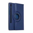 For Samsung Galaxy Tab S10 FE+ Litchi Texture 360 Degrees Rotation Holder Leather Tablet Case(Blue) - 3