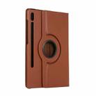 For Samsung Galaxy Tab S10 FE+ Litchi Texture 360 Degrees Rotation Holder Leather Tablet Case(Brown) - 3