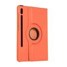For Samsung Galaxy Tab S10 FE+ Litchi Texture 360 Degrees Rotation Holder Leather Tablet Case(Orange) - 3
