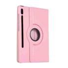 For Samsung Galaxy Tab S10 FE+ Litchi Texture 360 Degrees Rotation Holder Leather Tablet Case(Pink) - 3
