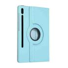 For Samsung Galaxy Tab S10 FE+ Litchi Texture 360 Degrees Rotation Holder Leather Tablet Case(Sky Blue) - 3