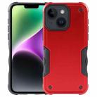 For iPhone 15 Non-slip Shockproof Armor Phone Case(Red) - 1