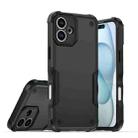 For iPhone 16 Plus Non-slip Shockproof Armor Phone Case(Black) - 1