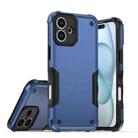 For iPhone 16 Plus Non-slip Shockproof Armor Phone Case(Blue) - 1