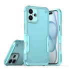 For iPhone 16 Plus Non-slip Shockproof Armor Phone Case(Mint Green) - 1