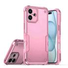 For iPhone 16 Plus Non-slip Shockproof Armor Phone Case(Pink) - 1