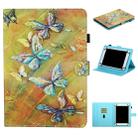 For 7 inch Universal Tablet Colored Drawing Stitching Horizontal Flip Leather Case with Holder & Card Slots & Anti-skid strip(Butterfly) - 1